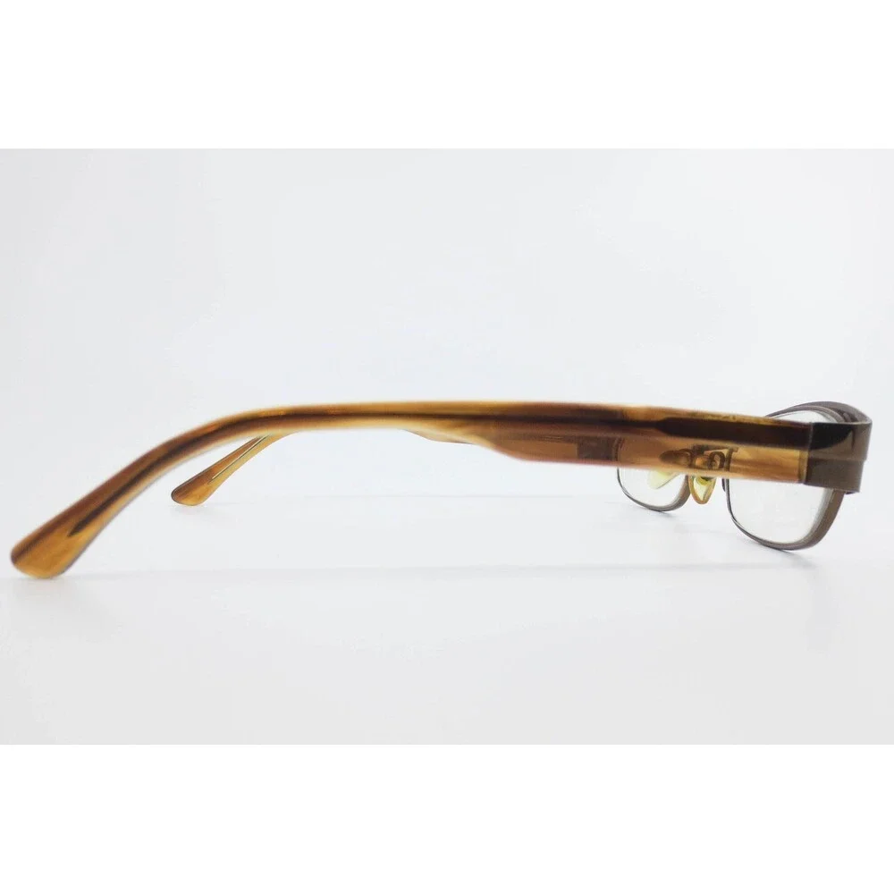Genesis Altair G3002 Coffee Brown Oval Eyeglasses Frames 51-18-130 Tortoise Trim